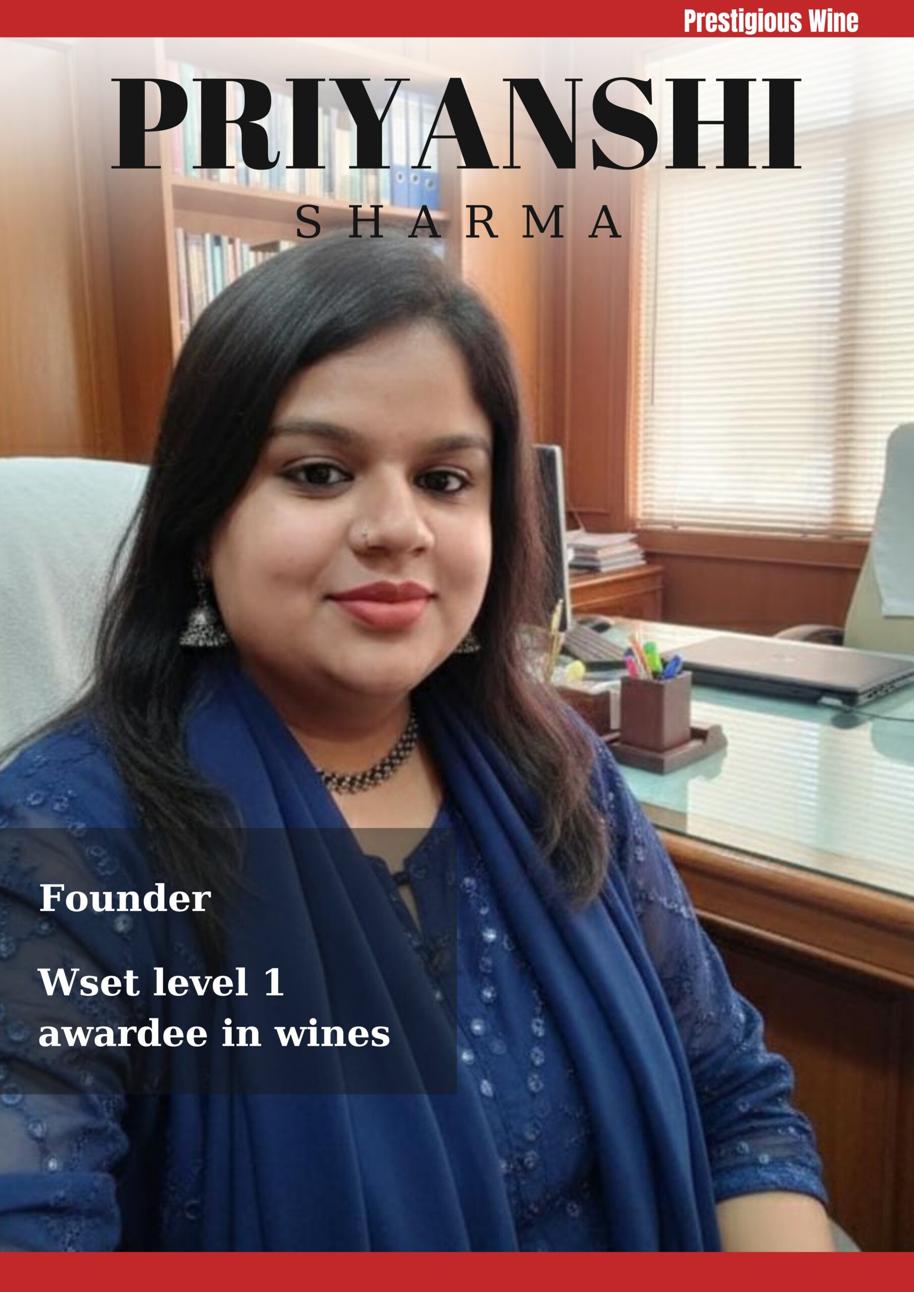 Prestigious Wines E-Magazine cover – woman enjoying a glass of wine